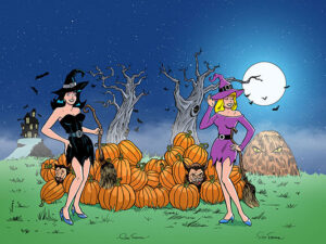 Both Archie Halloween Spectaculars 2023, Betty & Veronica Harrison's Jimmy T Virgin Variant covers.